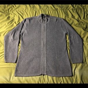 Grey Woven Zip-Up Jacket